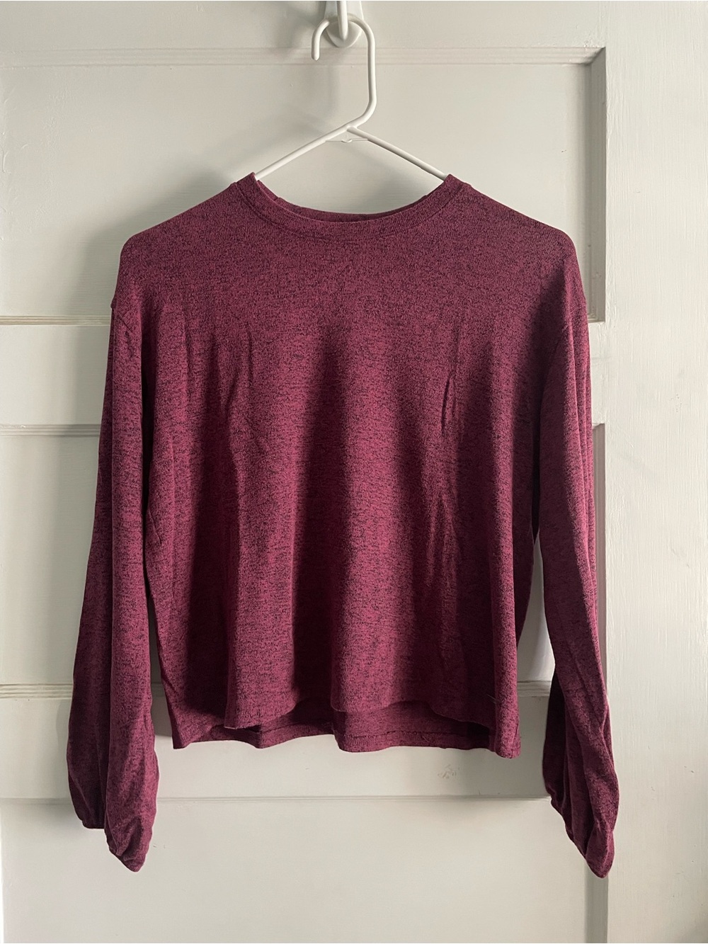Hollister Long Sleeve Crew Tee - Maroon
